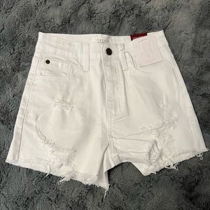 NWT white denim shorts bought brand new from Pink Lily boutique.